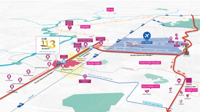 M3M-113-Market-location-map-propzeal